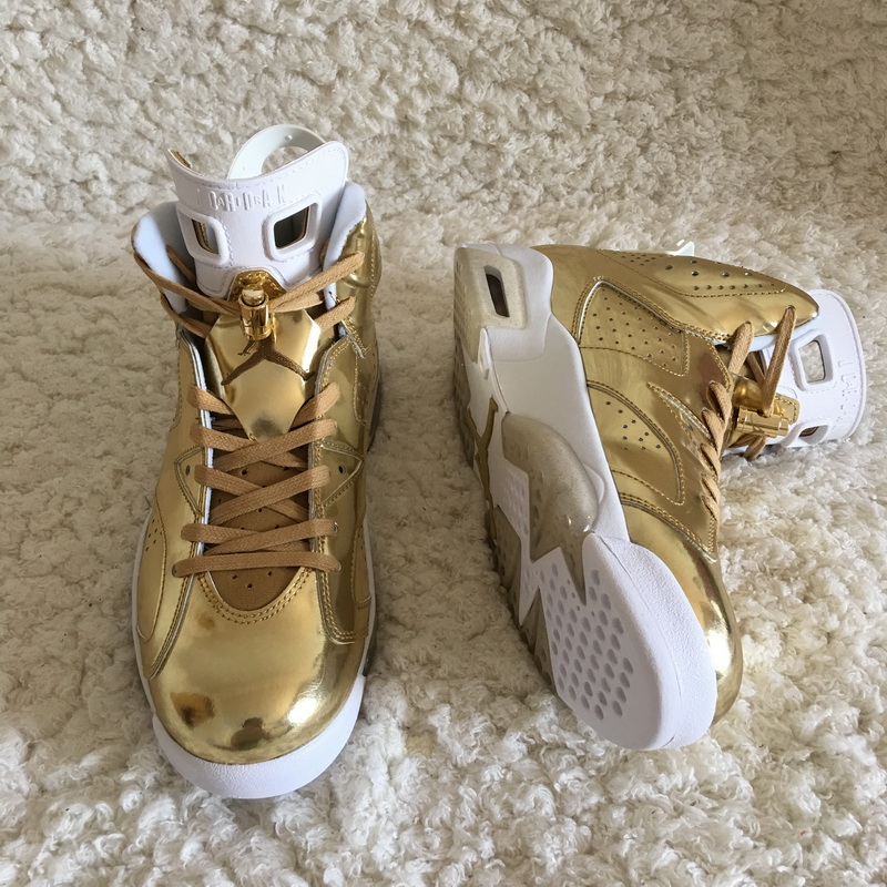 Authentic Air Jordan 6 Pinnacle Gold